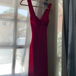 Calvin Klein cross back satin social dress
